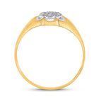 14kt Yellow Gold Men's Diamond Cluster Matte Ring - Sublime Jewel - Splendid Jewellery