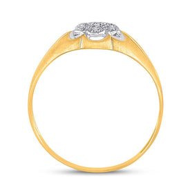 14kt Yellow Gold Men's Diamond Cluster Matte Ring - Sublime Jewel - Splendid Jewellery