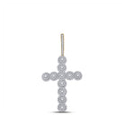 14kt Yellow Gold Men's Diamond Cross Pendant - 1.5 Ct.t.w. - Splendid Jewellery