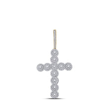 Load image into Gallery viewer, 14kt Yellow Gold Men's Diamond Cross Pendant - 1.5 Ct.t.w. - Splendid Jewellery