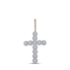 14kt Yellow Gold Men's Diamond Cross Pendant - 1.5 Ct.t.w. - Splendid Jewellery