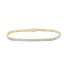 14kt Yellow Gold Men's Diamond Link Bracelet - 4 - 1/3 Cttw - Splendid Jewellery