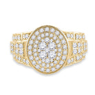 14kt Yellow Gold Men's Oval Diamond Ring - 2 - 3/4 Carat Total Weight - Splendid Jewellery