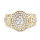 14kt Yellow Gold Men's Oval Diamond Ring - 2 - 3/4 Carat Total Weight - Splendid Jewellery