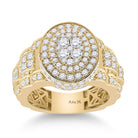 14kt Yellow Gold Men's Oval Diamond Ring - 2 - 3/4 Carat Total Weight - Splendid Jewellery