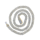 14kt Yellow Gold Men's Round Diamond 22 - inch Cuban Link Chain Necklace - A Dazzling Statement Piece - Splendid Jewellery