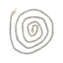Load image into Gallery viewer, 14kt Yellow Gold Men's Round Diamond 24 - inch Link Chain Necklace - 11 Cttw | Luxe Jewellery - Splendid Jewellery