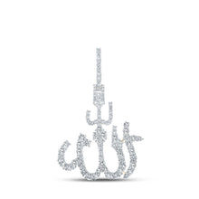 Load image into Gallery viewer, 14kt Yellow Gold Men's Round Diamond Allah Islam Charm Pendant - 2 Cttw - Splendid Jewellery