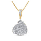 14kt Yellow Gold Mens Round Diamond Allah Islam Charm Pendant - Captivating Divine Brilliance - Splendid Jewellery