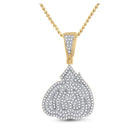 14kt Yellow Gold Mens Round Diamond Allah Islam Charm Pendant - Captivating Divine Brilliance - Splendid Jewellery