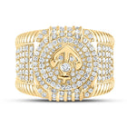 14kt Yellow Gold Men's Round Diamond Anchor Fashion Ring - A Captivating Statement Piece - Splendid Jewellery