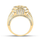 14kt Yellow Gold Men's Round Diamond Anchor Fashion Ring - A Captivating Statement Piece - Splendid Jewellery