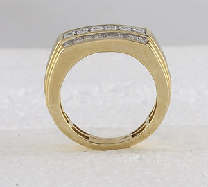 14kt Yellow Gold Men's Round Diamond Band Ring - 1 - 1/2 Cttw | Splendid Jewellery - Splendid Jewellery