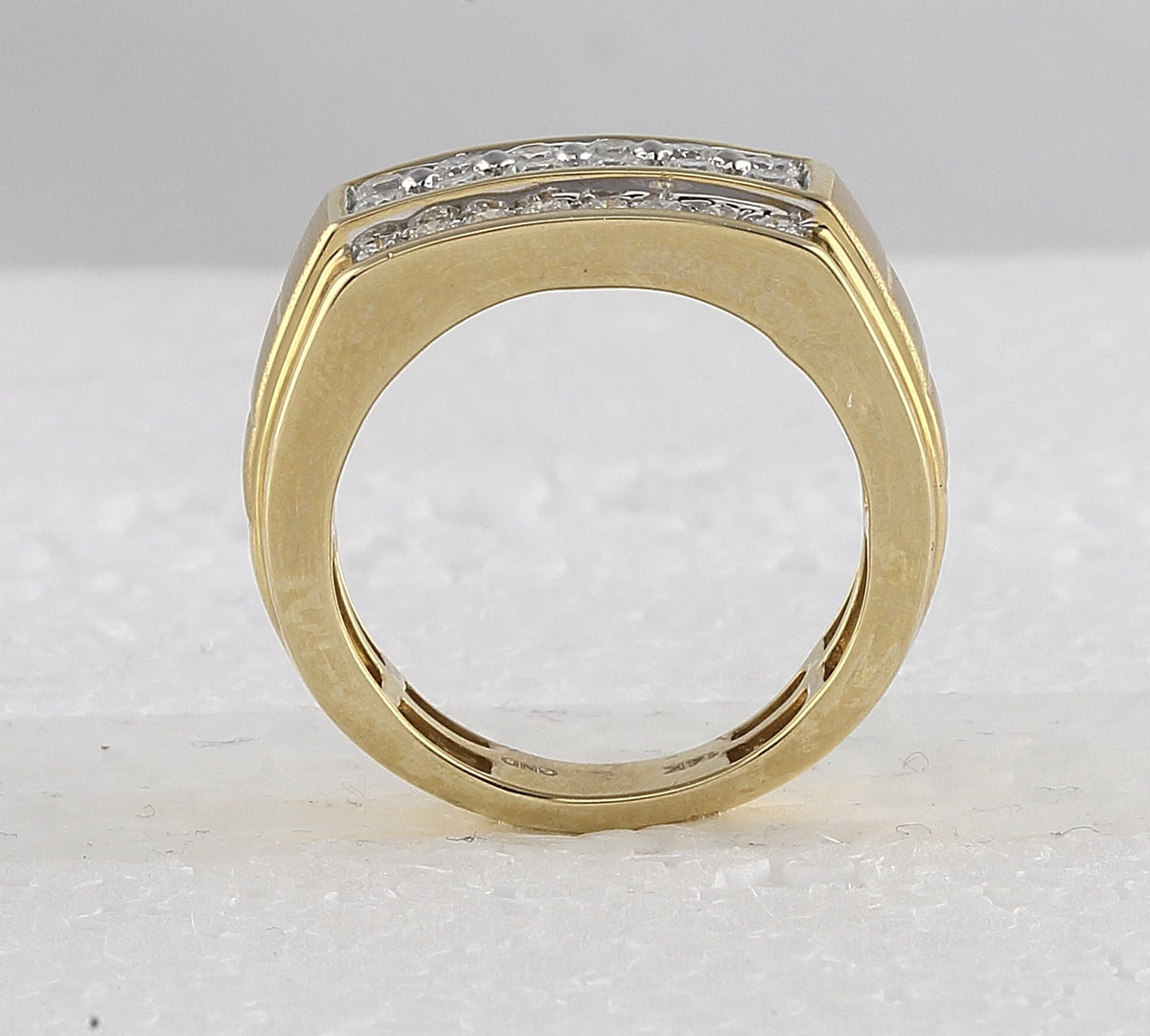 14kt Yellow Gold Men's Round Diamond Band Ring - 1 - 1/2 Cttw | Splendid Jewellery - Splendid Jewellery