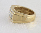 14kt Yellow Gold Men's Round Diamond Band Ring - 1 - 1/2 Cttw | Splendid Jewellery - Splendid Jewellery