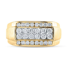Load image into Gallery viewer, 14kt Yellow Gold Men's Round Diamond Band Ring - 1 - 1/2 Cttw | Splendid Jewellery - Splendid Jewellery