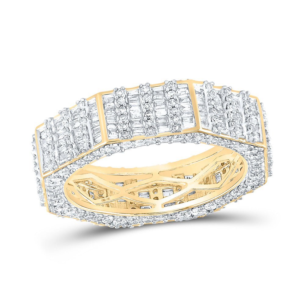 14kt Yellow Gold Men's Round Diamond Band Ring - 2 - 5/8 Cttw - Splendid Jewellery