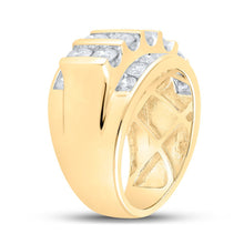 Load image into Gallery viewer, 14kt Yellow Gold Men&#39;s Round Diamond Band Ring - 4 Cttw - Second Side View
