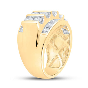 14kt Yellow Gold Men's Round Diamond Band Ring - 4 Cttw | Splendid Jewellery - Splendid Jewellery