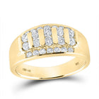 14kt Yellow Gold Men's Round Diamond Channel - set Band Ring 1 Cttw | Exquisite Jewels - Splendid Jewellery
