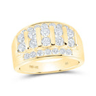 14kt Yellow Gold Men's Round Diamond Channel - set Band Ring - 2 Cttw | Exquisite Jewellery - Splendid Jewellery