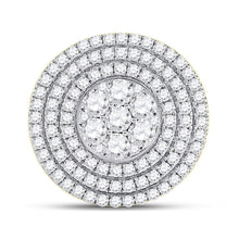 Load image into Gallery viewer, 14kt Yellow Gold Men's Round Diamond Circle Flower Cluster Ring - Captivating Brilliance - Splendid Jewellery