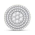 14kt Yellow Gold Men's Round Diamond Circle Flower Cluster Ring - Captivating Brilliance - Splendid Jewellery