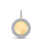 14kt Yellow Gold Men's Round Diamond Circle Memory Charm Pendant - 3 Cttw | Splendid Jewellery - Splendid Jewellery