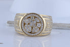 14kt Yellow Gold Men's Round Diamond Cluster Statement Ring - 2 - 1/5 Cttw - Splendid Jewellery