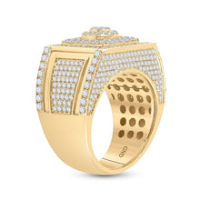 Load image into Gallery viewer, 14kt Yellow Gold Men's Round Diamond Square Cluster Ring - 3 Cttw - Splendid Jewellery