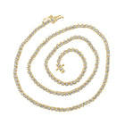 14kt Yellow Gold Men's Round Diamond Tennis Chain Necklace - 2 - 7/8 Ct.t.w. - Splendid Jewellery