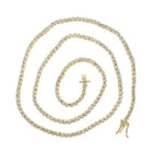 14kt Yellow Gold Men's Round Diamond Tennis Chain Necklace - 3 - 1/4 Cttw - Splendid Jewellery