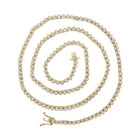 14kt Yellow Gold Men's Round Diamond Tennis Chain Necklace - 5 Cttw | Splendid Jewellery - Splendid Jewellery