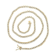 Load image into Gallery viewer, 14kt Yellow Gold Men's Round Diamond Tennis Chain Necklace - 5 Cttw | Splendid Jewellery - Splendid Jewellery