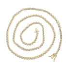 14kt Yellow Gold Men's Round Diamond Tennis Chain Necklace - Captivating Elegance - Splendid Jewellery