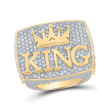 Load image into Gallery viewer, 14kt Yellow Gold Men's Royal Crown Diamond Ring - 10 - 1/2 Ct.t.w. - Splendid Jewellery