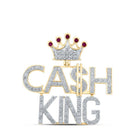 14kt Yellow Gold Men's Royal Diamond Crown Pendant - 3 - 3/4 Cttw - Splendid Jewellery