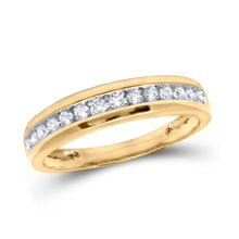 Load image into Gallery viewer, 14kt Yellow Gold Radiant Love Diamond Wedding Set - Second Side View