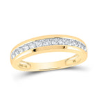 14kt Yellow Gold Radiant Love Diamond Wedding Set - Side View