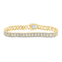 Load image into Gallery viewer, 14kt Yellow Gold Round Diamond Cuban Link Bracelet - A Luxurious Statement Piece for Men - Splendid Jewellery