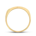 14kt Yellow Gold Triple Row Diamond Band Ring - 1/2 Cttw - Splendid Jewellery