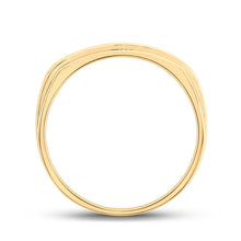 Load image into Gallery viewer, 14kt Yellow Gold Triple Row Diamond Band Ring - 1/2 Cttw - Side View