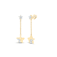 Load image into Gallery viewer, 10K Yellow Gold Gift - Ready Diamond Earrings with Natural Sparkle - Splendid Jewellery