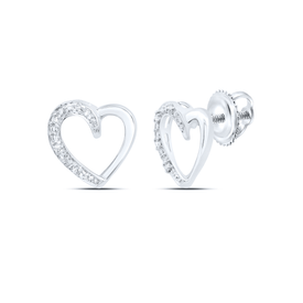 Sterling Silver Gift - Ready Diamond Earrings with Elegant Styling - Splendid Jewellery
