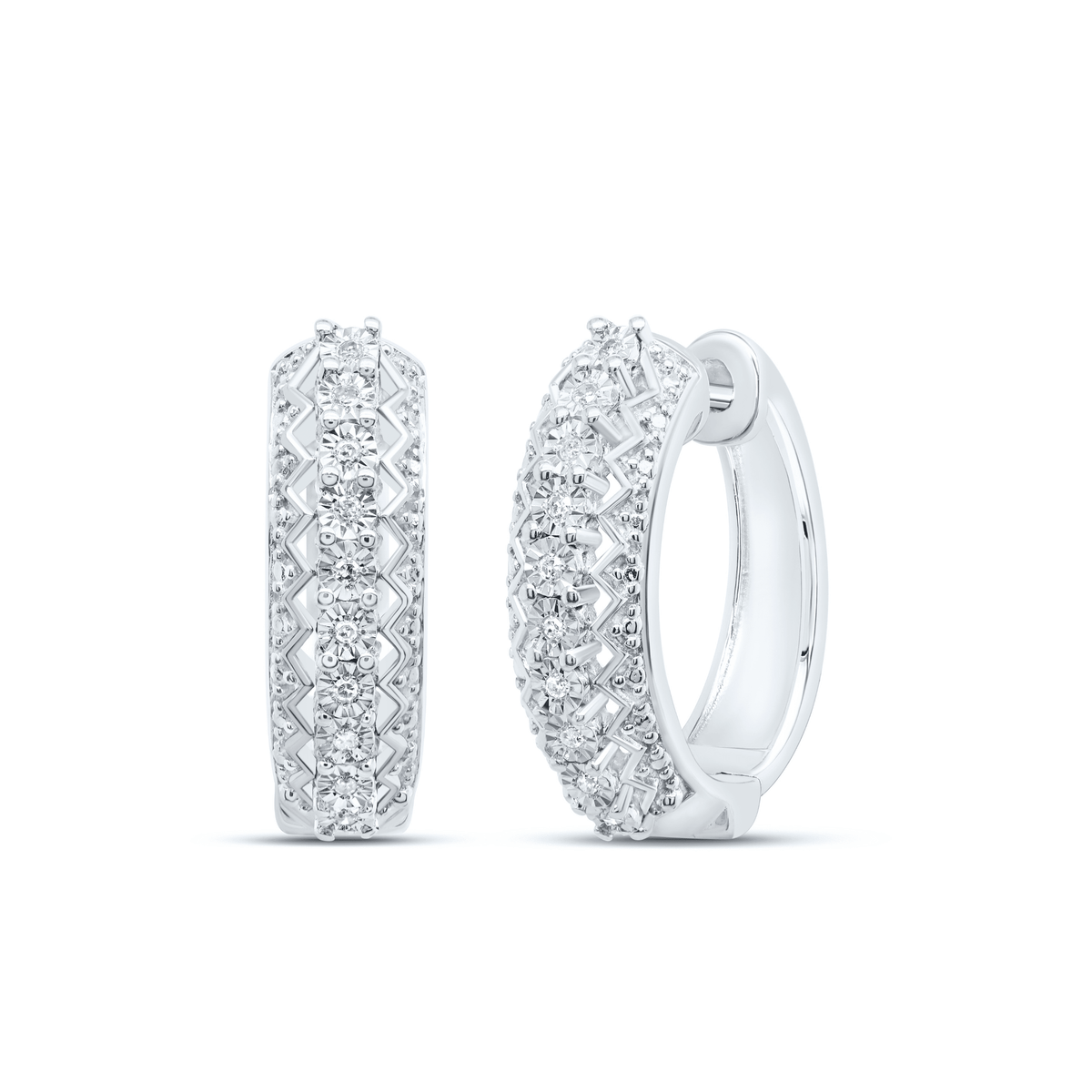 Diamond Hoop Earrings with Natural Sparkle Gift Edition - Splendid Jewellery