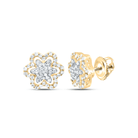 10K Yellow Gold Gift - Ready Diamond Earrings with Elegant Styling - Splendid Jewellery