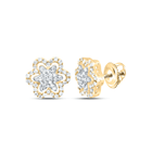10K Yellow Gold Gift - Ready Diamond Earrings with Elegant Styling - Splendid Jewellery