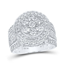 Load image into Gallery viewer, 3 Carat Diamond Cluster Ring in 10kt White Gold | Splendid Jewellery - Splendid Jewellery