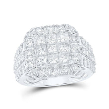Load image into Gallery viewer, 3 Carat Princess Diamond Square Ring in 10kt White Gold - Exquisite Elegance - Splendid Jewellery