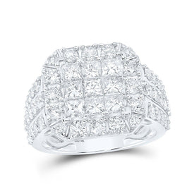 3 Carat Princess Diamond Square Ring in 10kt White Gold - Exquisite Elegance - Splendid Jewellery